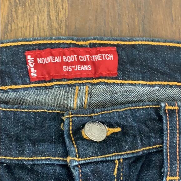 Levi's Nouveau Boot Cut Stretch 515 Dark Jeans 10 - Picture 2 of 6